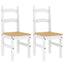 spisebordsstole 2 stk. 40x46x99 cm massivt fyrretræ hvid