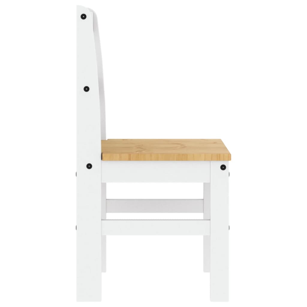 spisebordsstole 2 stk. PANAMA 40x46x90 cm massivt fyrretræ hvid
