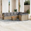 sofasæt til haven 10 dele med hynder polyrattan beige