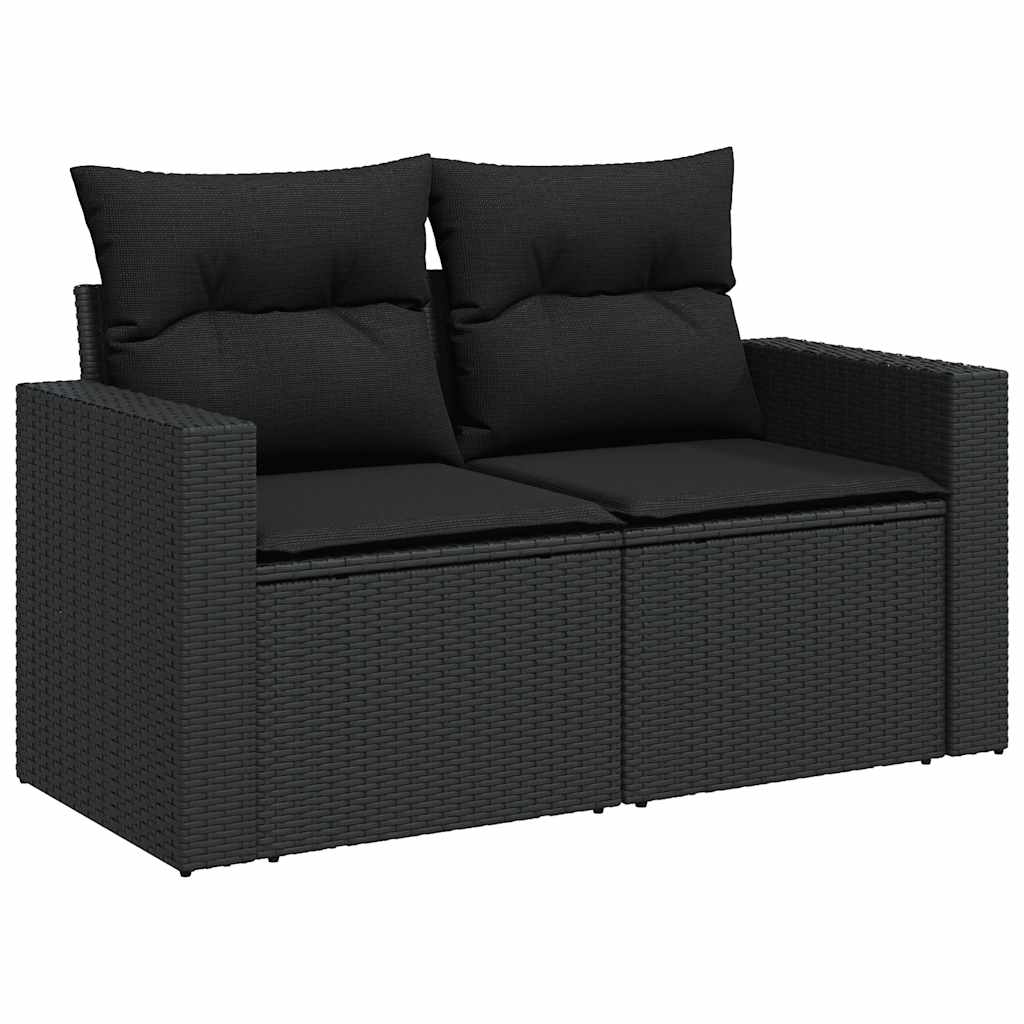 sofasæt til haven 12 dele med hynder polyrattan sort