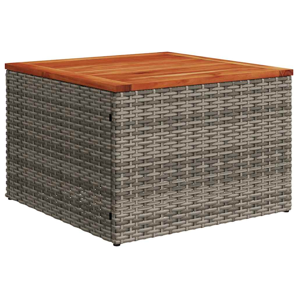 havesofasæt med 8 hynder grå polyrattan