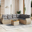 sofasæt til haven 7 dele med hynder polyrattan beige