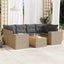 sofasæt til haven 7 dele med hynder polyrattan beige