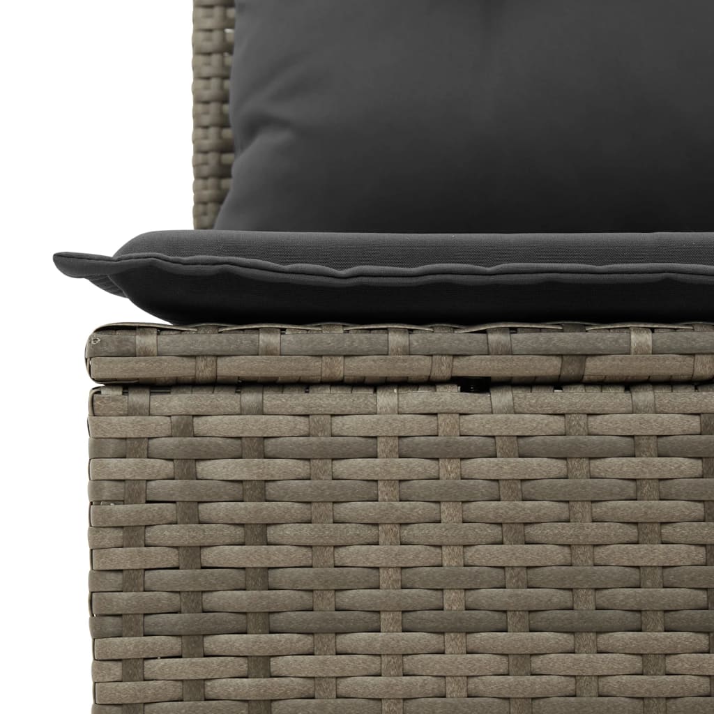 sofasæt til haven 9 dele med hynder polyrattan grå
