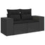 sofasæt til haven 8 dele med hynder polyrattan sort