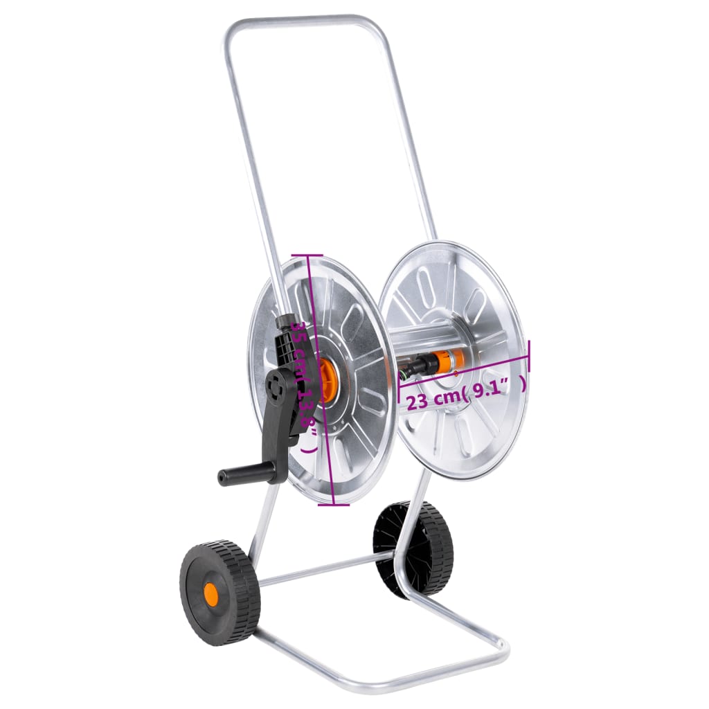 slangetromle til 50 m 1/2" eller 35 m 3/4" slange stål