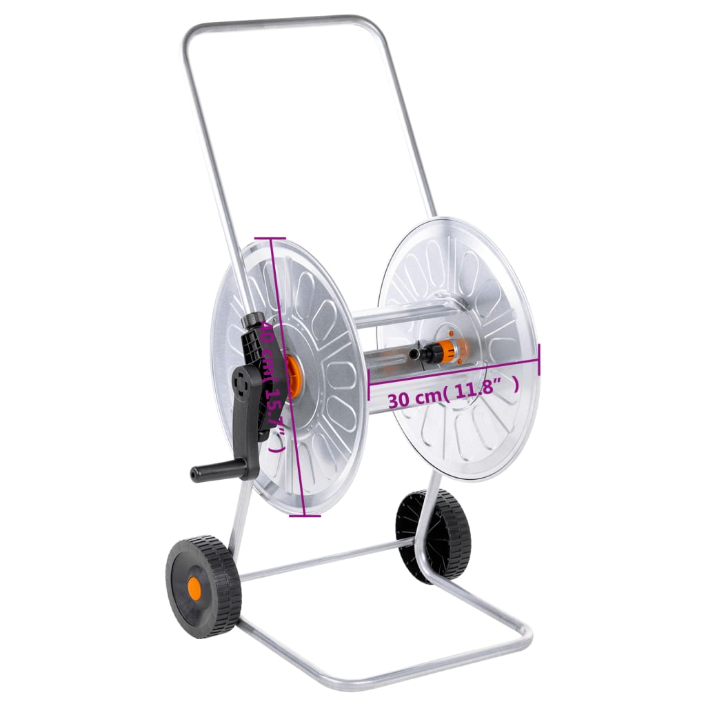 slangetromle til 80 m 1/2" eller 50 m 3/4" slange stål