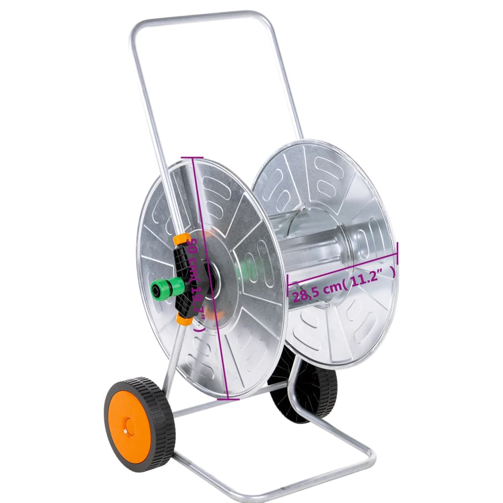 slangetromle til 110 m 1/2" eller 80 m 3/4" slange stål