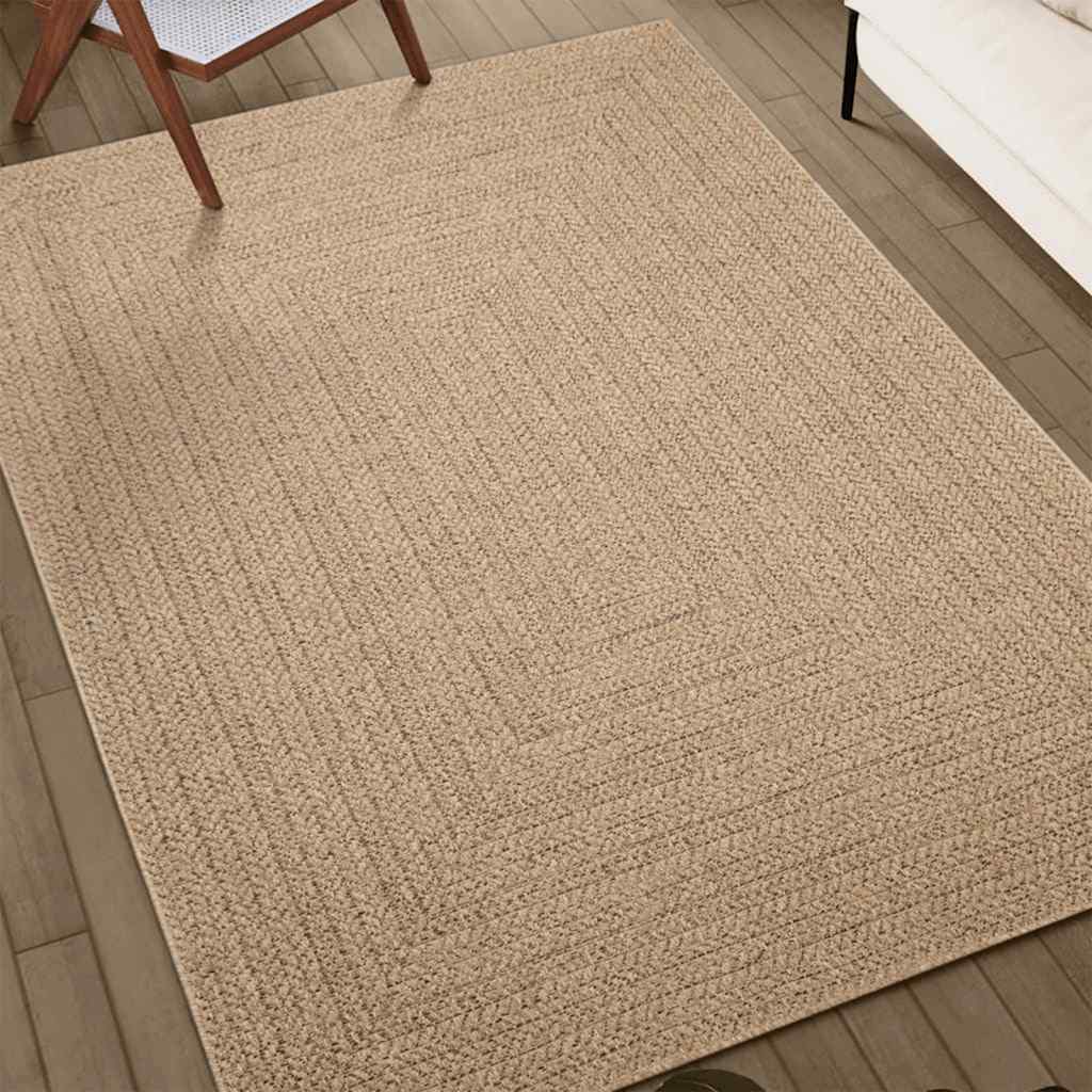 gulvtæppe ZIZUR 80x250 cm jute-look indendørs og udendørs