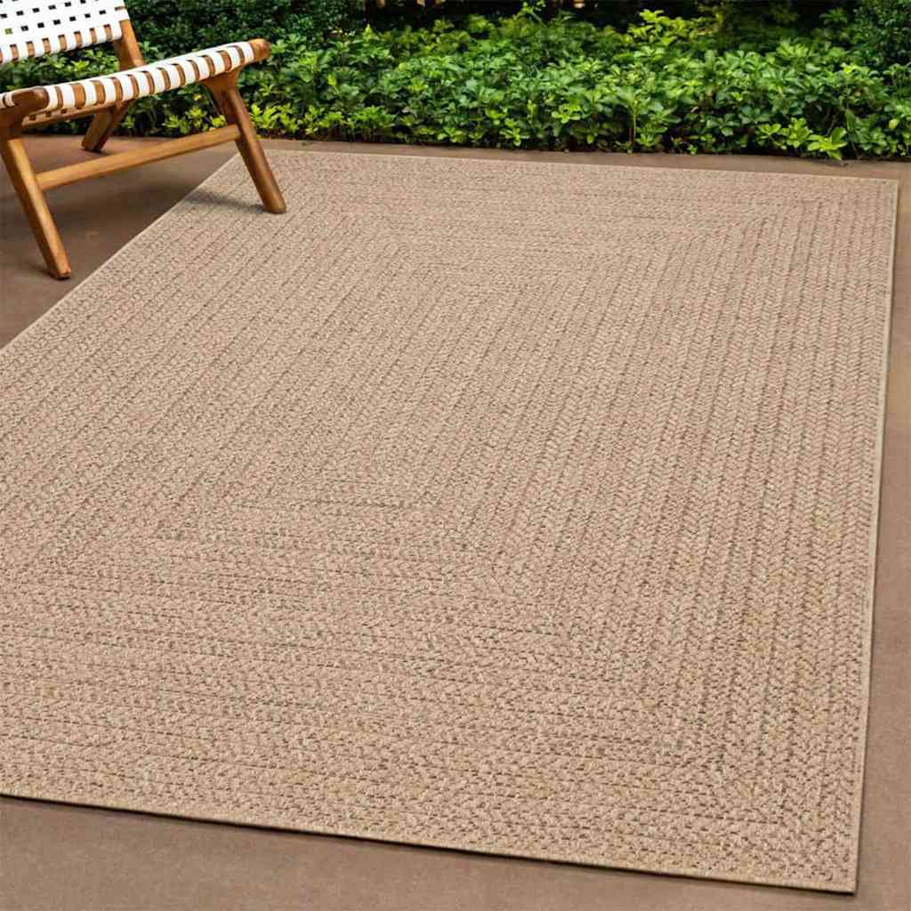 gulvtæppe ZIZUR 80x250 cm jute-look indendørs og udendørs