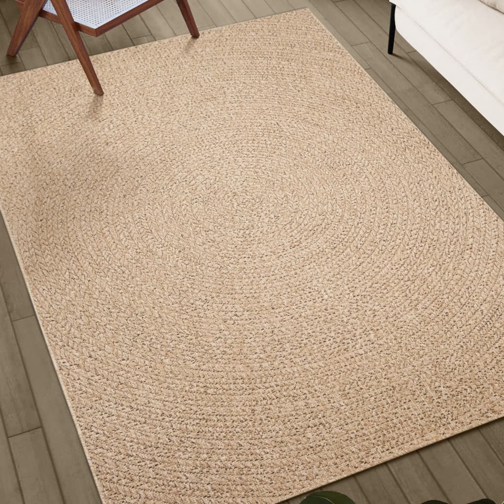 gulvtæppe ZIZUR 60x110 cm jute-look indendørs og udendørs