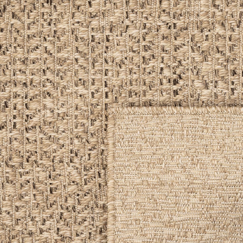 gulvtæppe ZIZUR 60x110 cm jute-look indendørs og udendørs