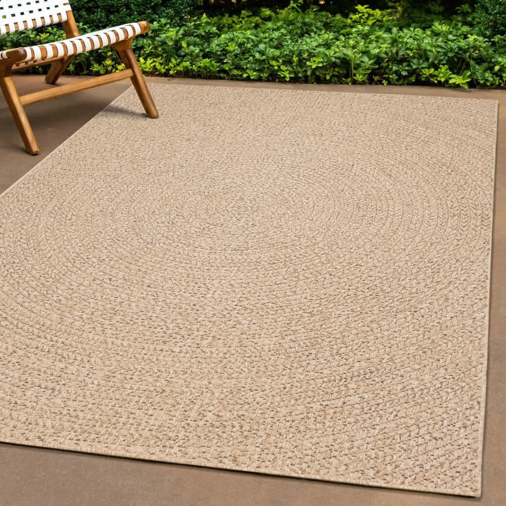 gulvtæppe ZIZUR 60x110 cm jute-look indendørs og udendørs