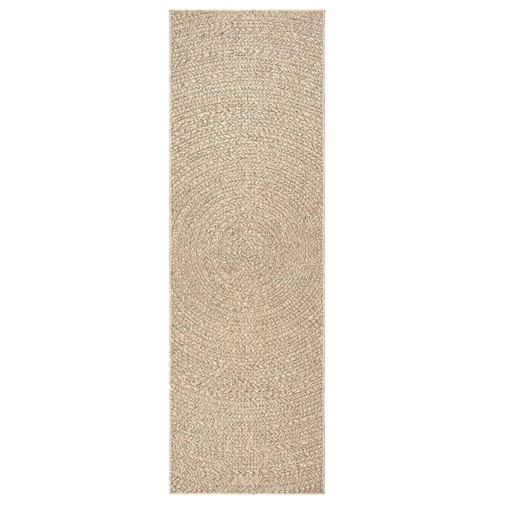 gulvtæppe ZIZUR 80x200 cm jute-look indendørs og udendørs