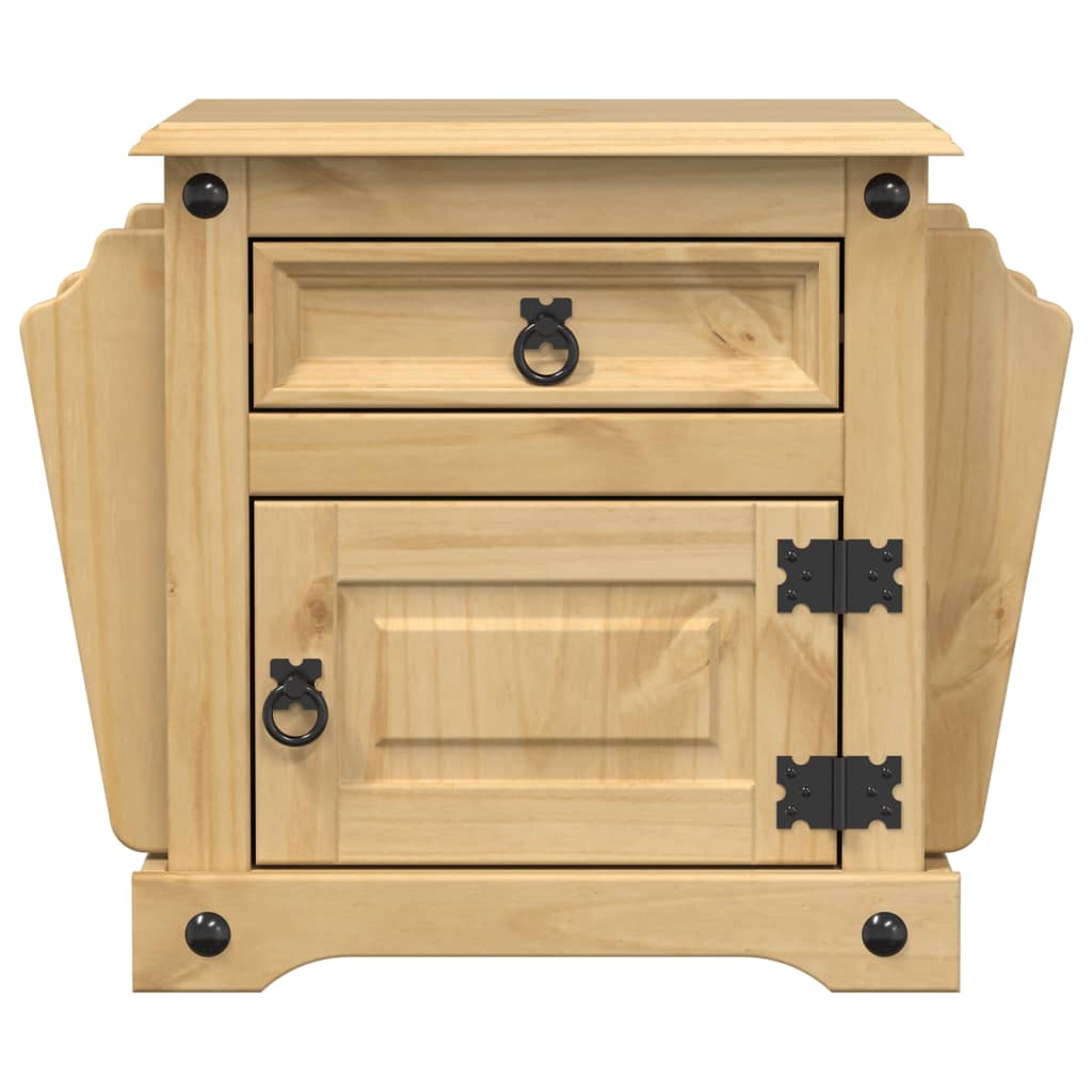 sengebord Corona 45x35x47,5 cm massivt fyrretræ