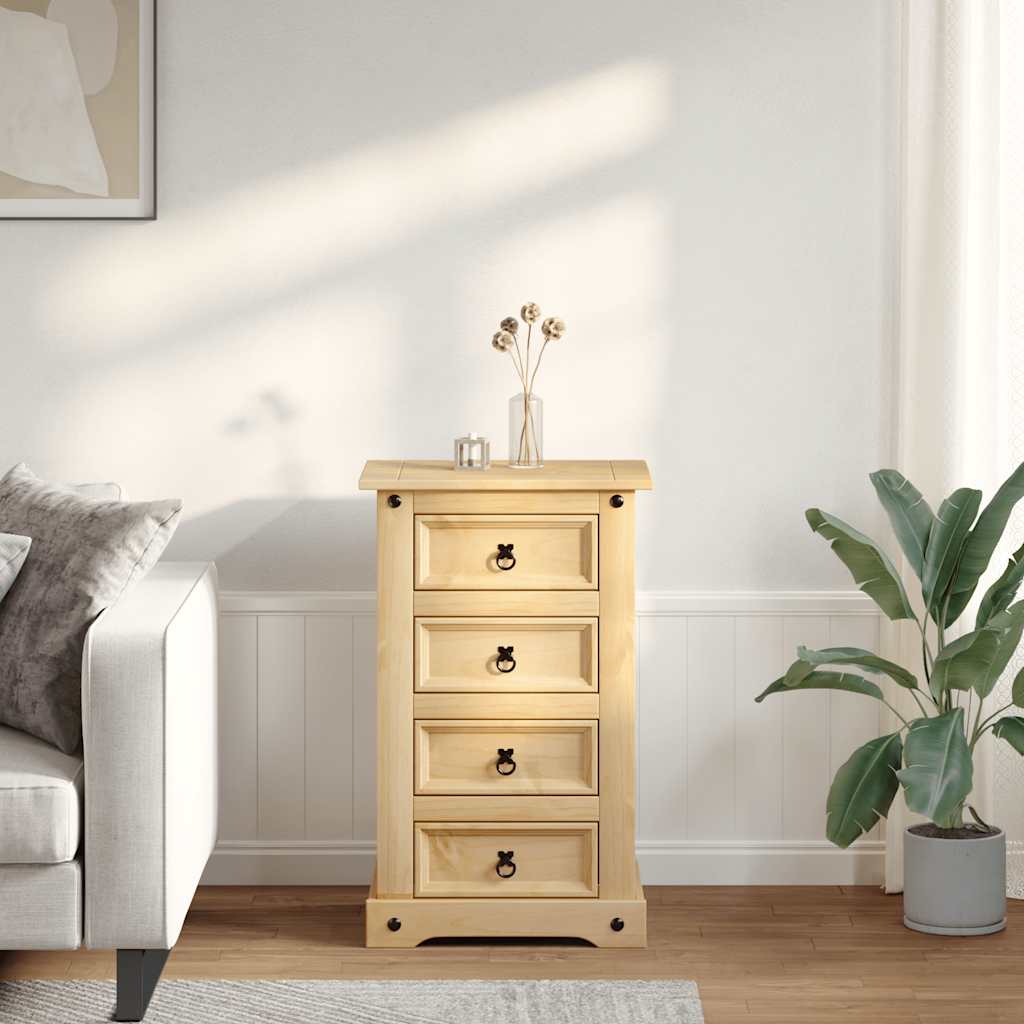 sengebord Corona 53x39x84 cm massivt fyrretræ