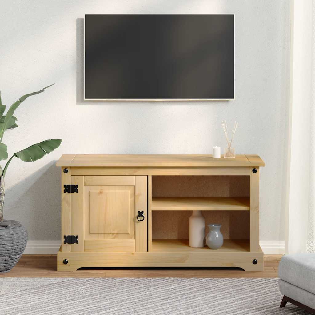 tv-bord Corona 100x40x52 cm massivt fyrretræ