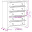 kommode Corona 80x40x89 cm massivt fyrretræ