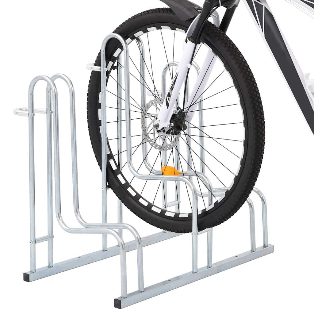 cykelstativ til 3 cykler fritstående galvaniseret stål