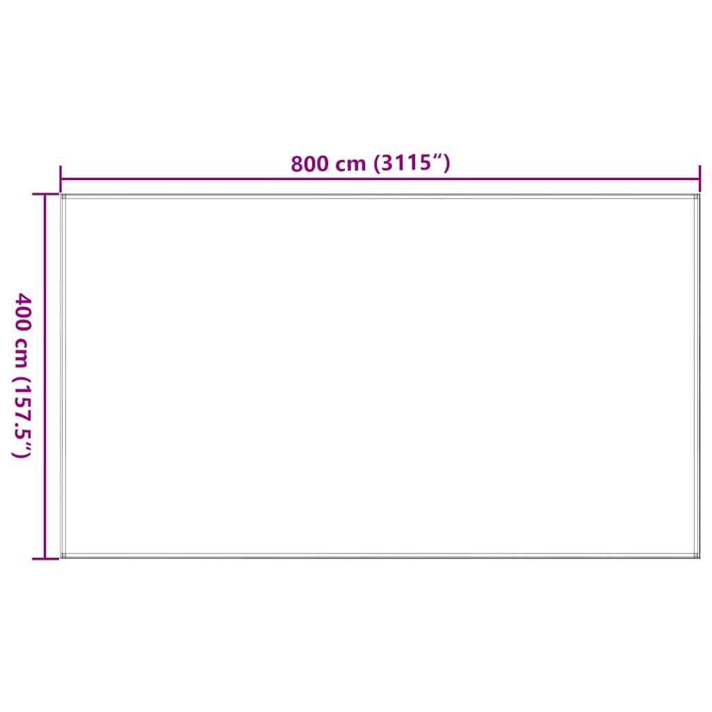 telttæppe 400x800 cm HDPE sandfarvet