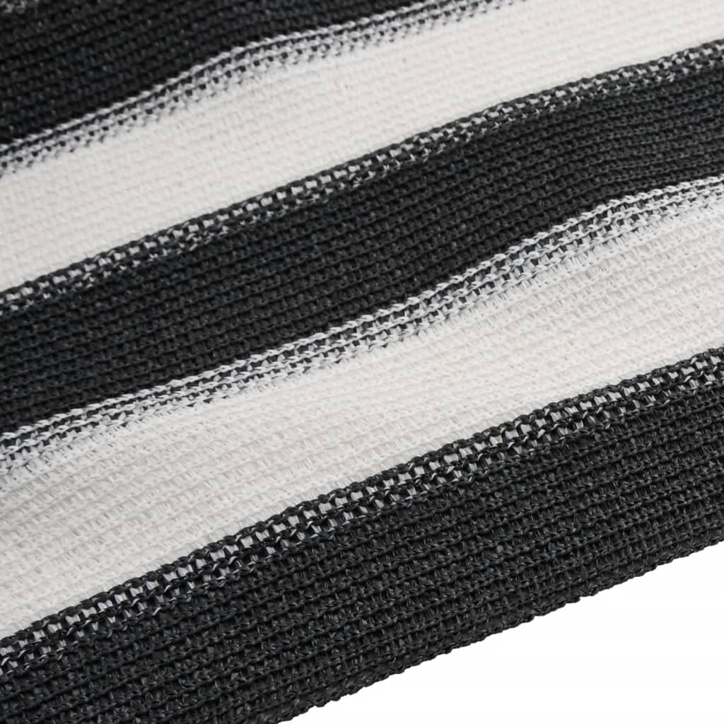 afskærmning 2x10 m 75 g/m² HDPE antracitgrå og hvid