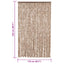 flueforhæng 118x220 cm chenille beige og mørkebrun