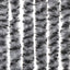 flueforhæng 1118x220 cm chenille grå og sort-hvid