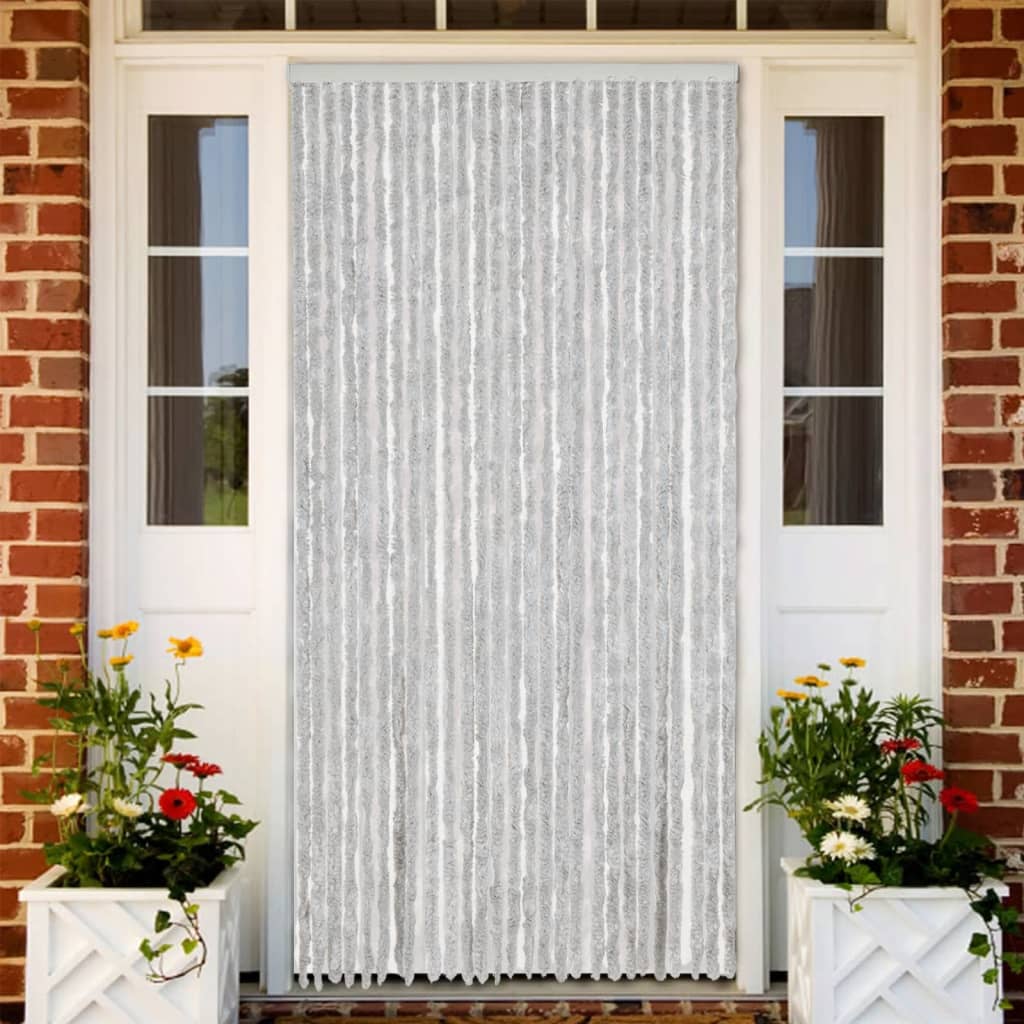 flueforhæng 118x220 cm chenille grå