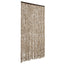 flueforhæng 118x220 cm chenille beige og brun