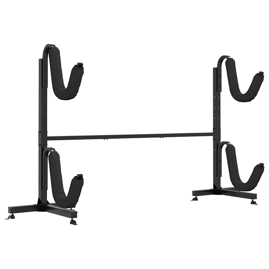 opbevaringsstativ til 2 kajakker 250x57x127,5 cm stål