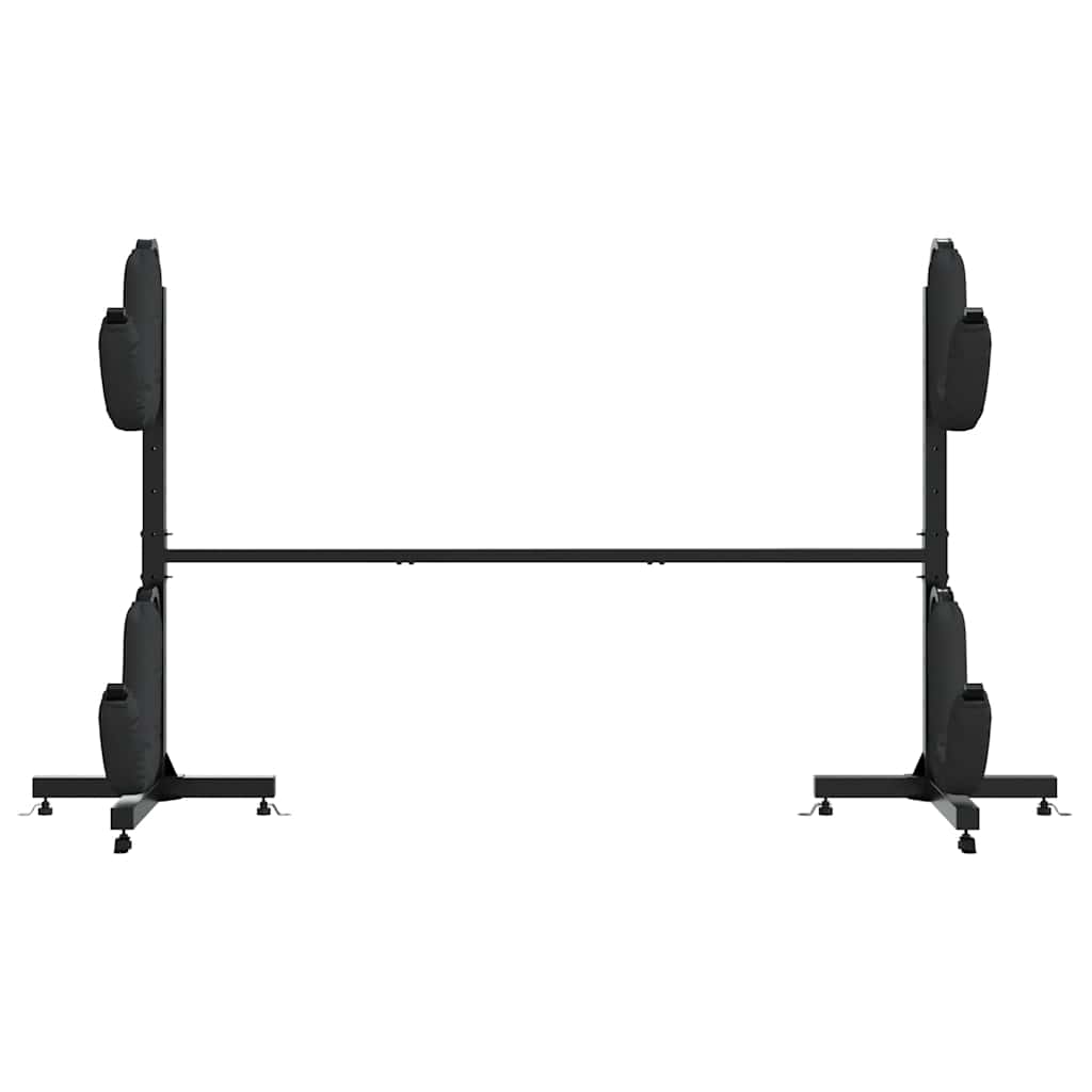 opbevaringsstativ til 2 kajakker 250x57x127,5 cm stål