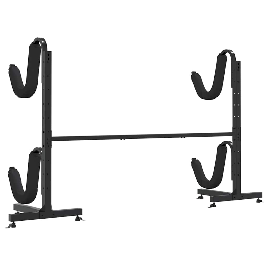opbevaringsstativ til 2 kajakker 250x57x127,5 cm stål
