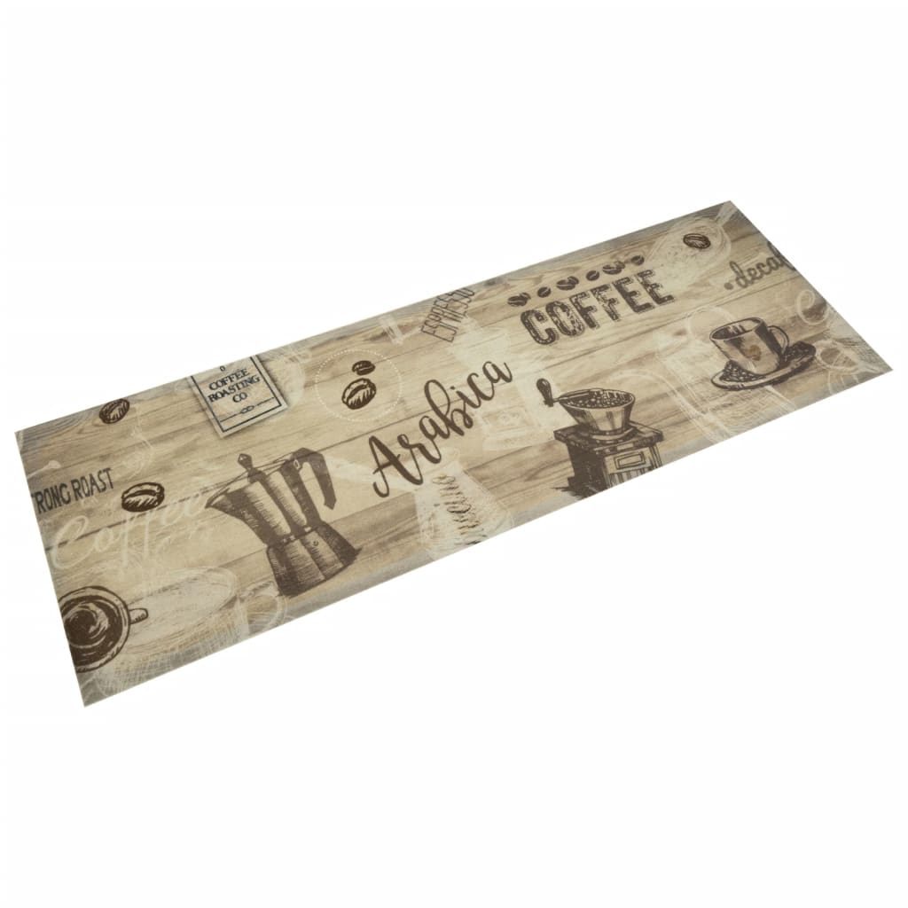 køkkentæppe 60x180 cm Coffee Brown-design vaskbart velour