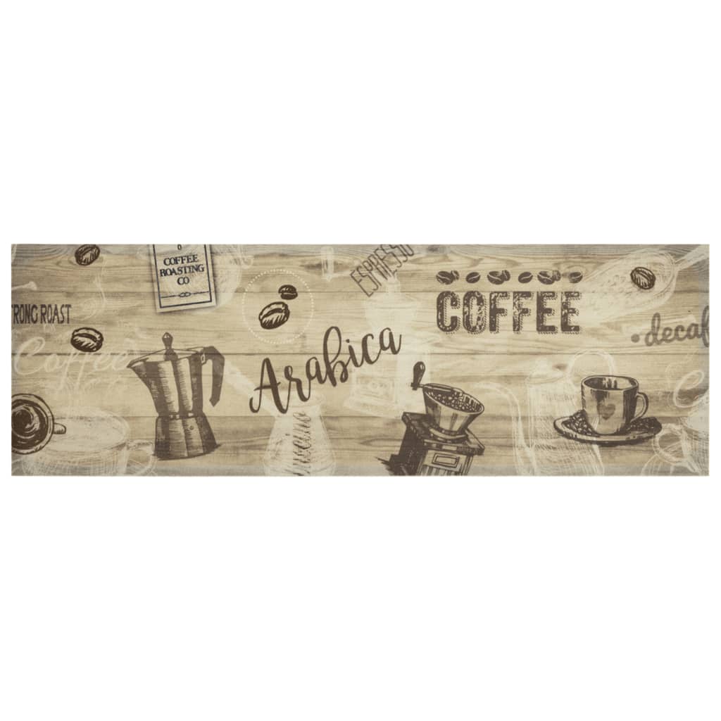 køkkentæppe 60x180 cm Coffee Brown-design vaskbart velour