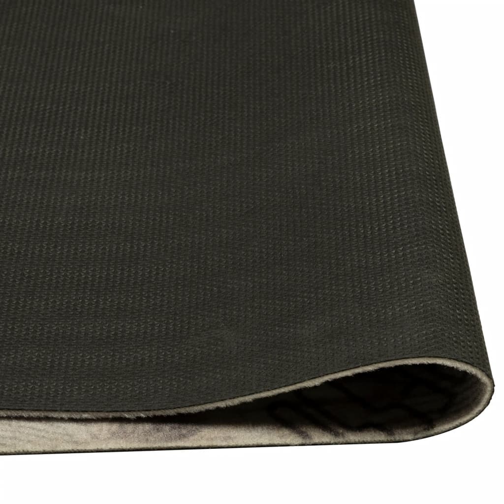 køkkentæppe 60x180 cm Coffee-design vaskbart velour grå