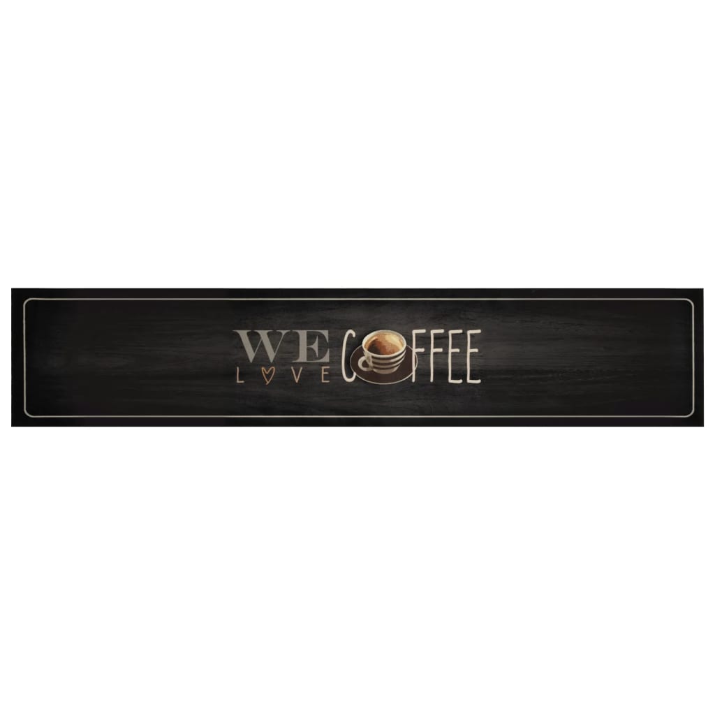 køkkentæppe 60x300 cm kaffedesign vaskbart velour