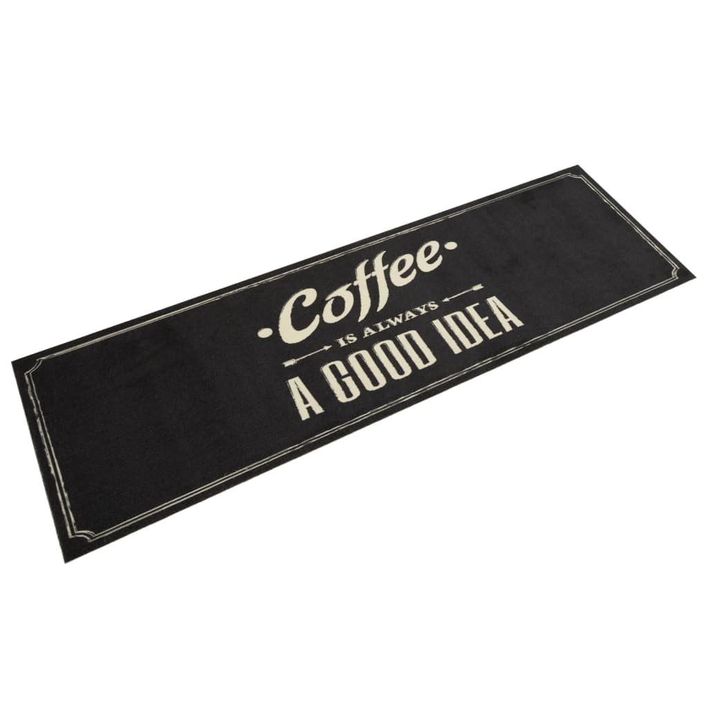 køkkentæppe 45x150 cm kaffedesign vaskbart velour