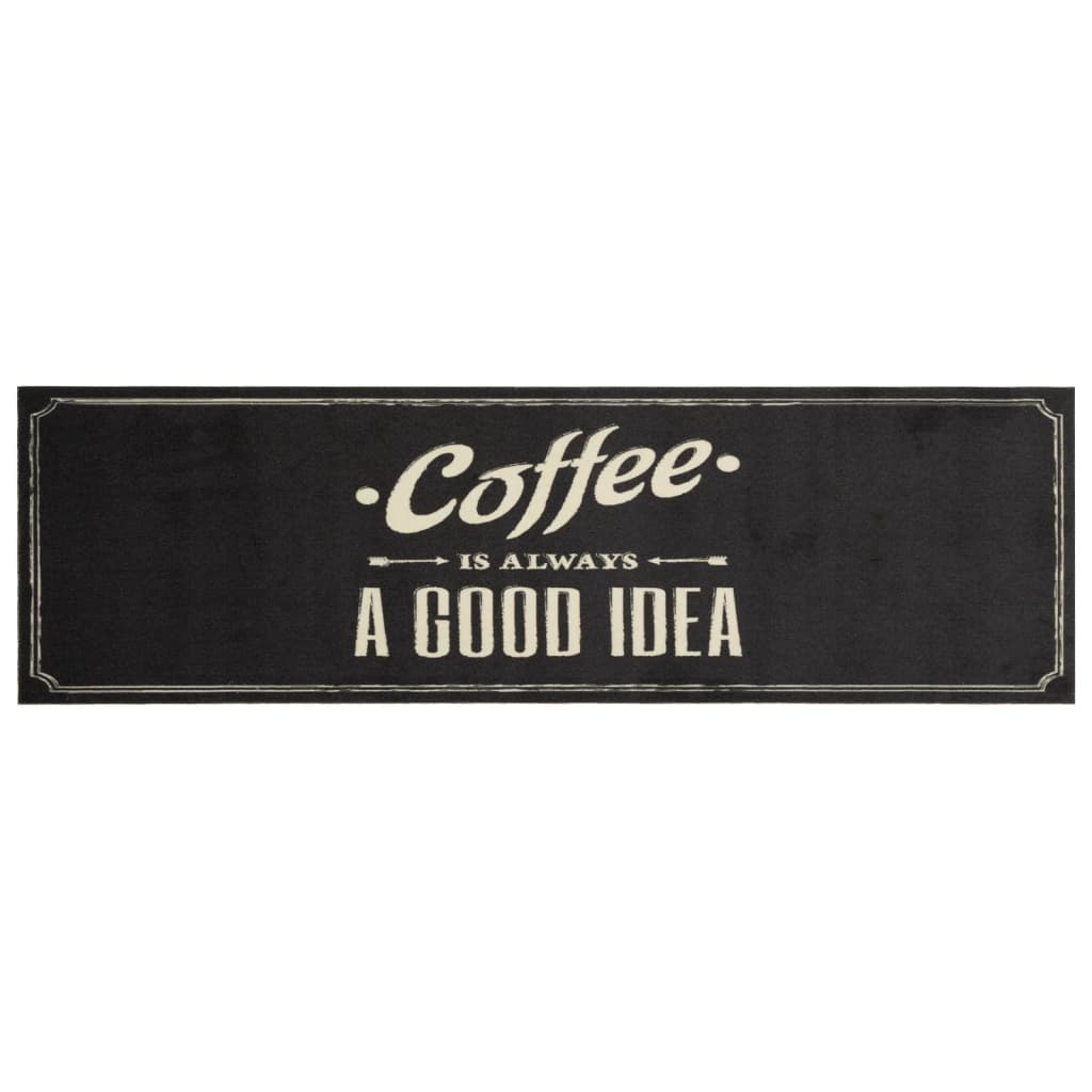køkkentæppe 45x150 cm kaffedesign vaskbart velour