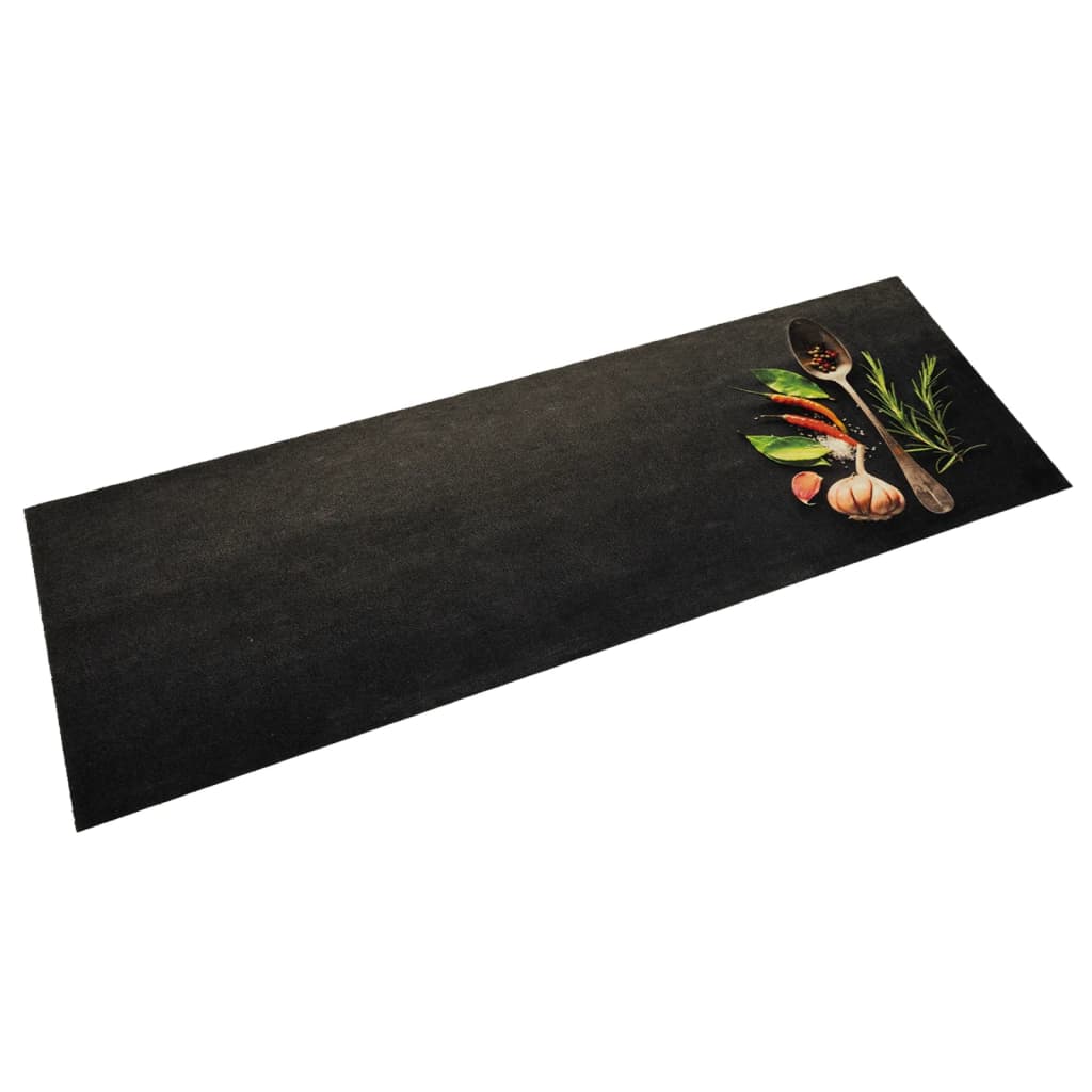 køkkentæppe 60x180 cm krydderidesign vaskbart velour