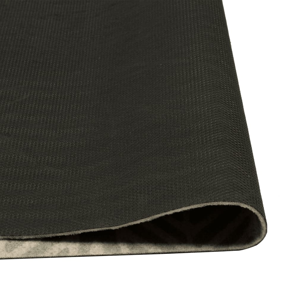 køkkentæppe 45x150 cm bladdesign vaskbart velour
