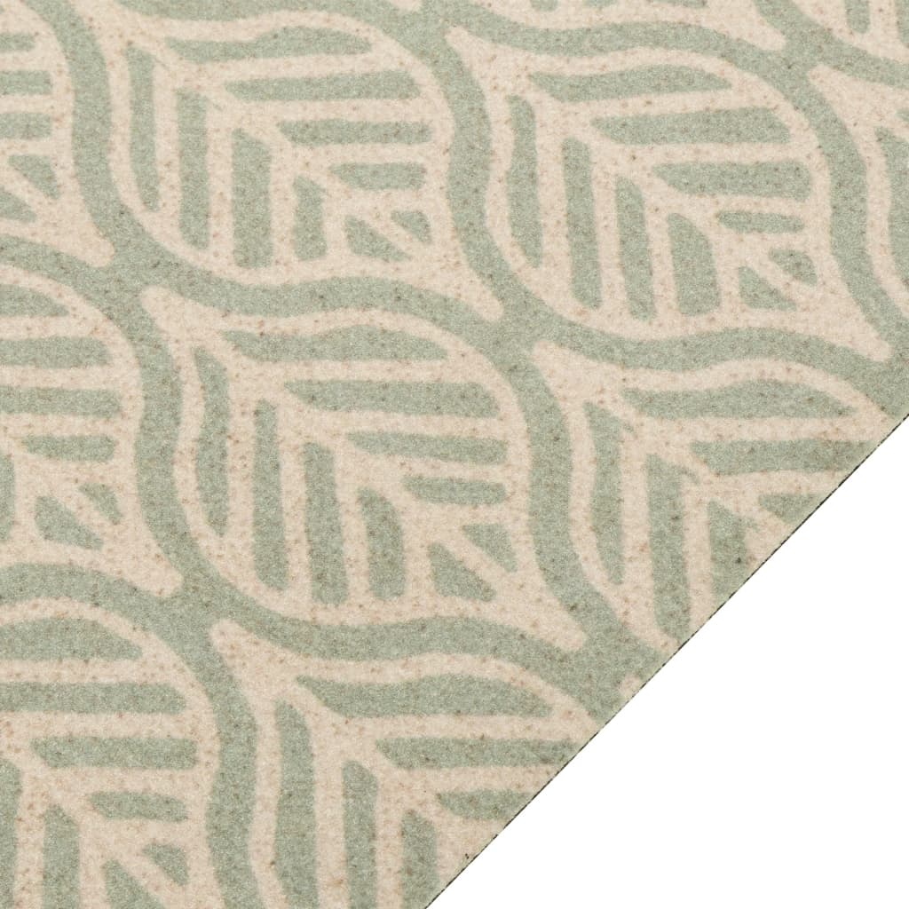 køkkentæppe 60x300 cm bladdesign vaskbart velour