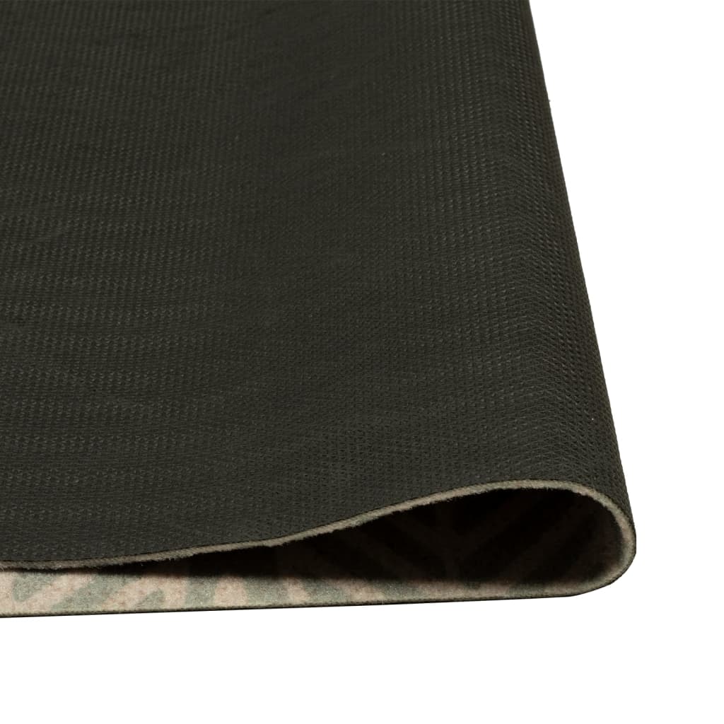 køkkentæppe 60x300 cm bladdesign vaskbart velour