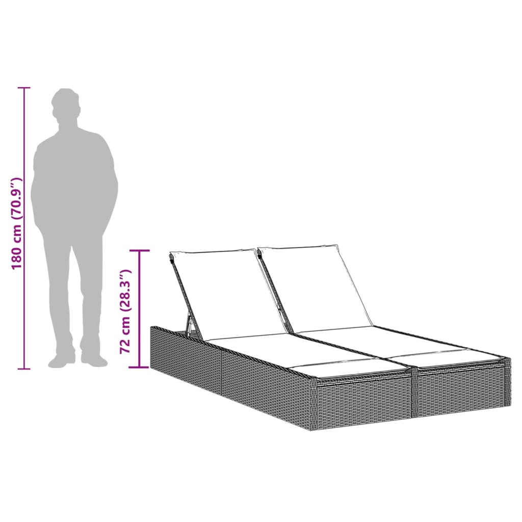 solseng med hynder polyrattan beige