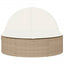solseng med hynder polyrattan beige