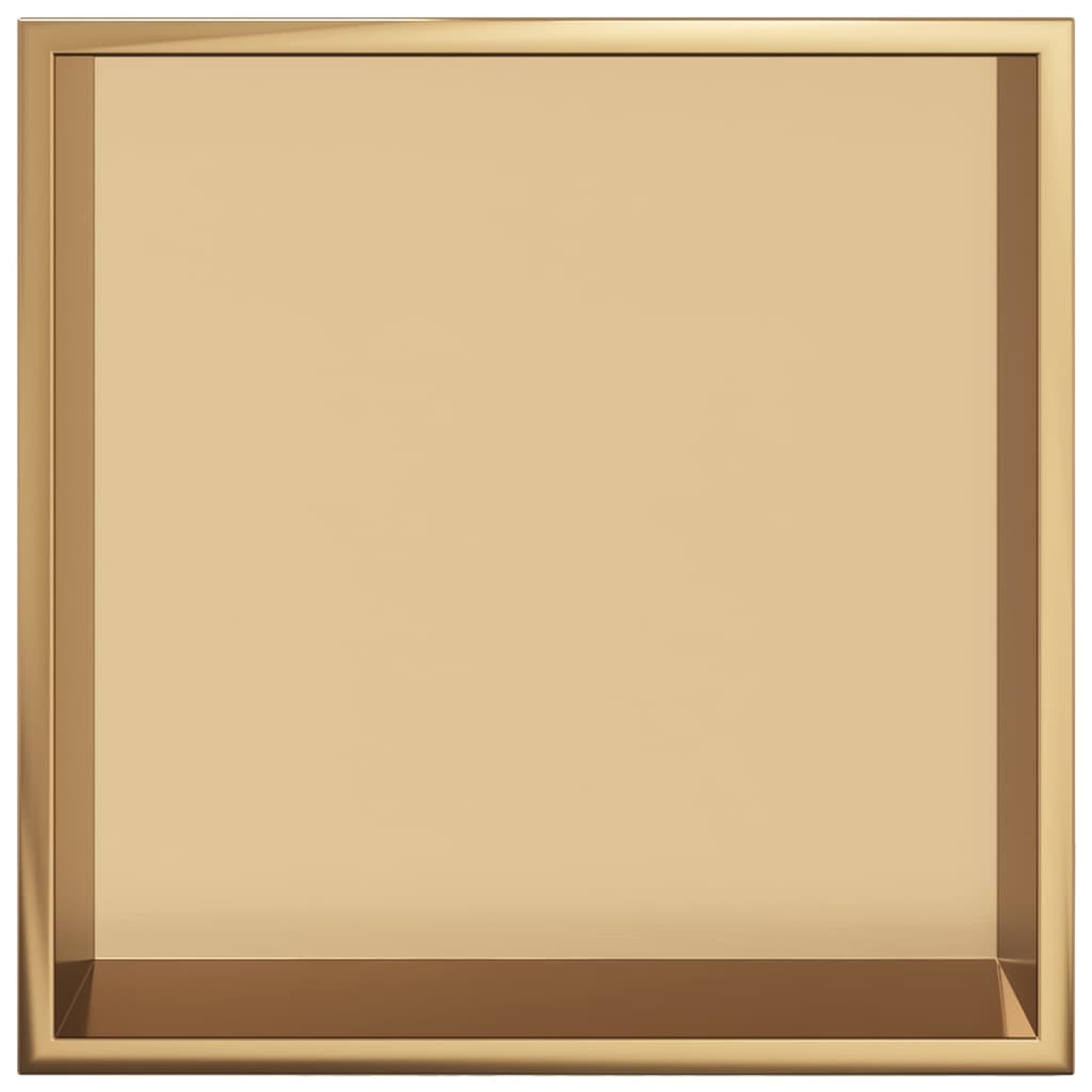 brusehylde 32x32x9 cm rustfrit stil børstet guldfarve