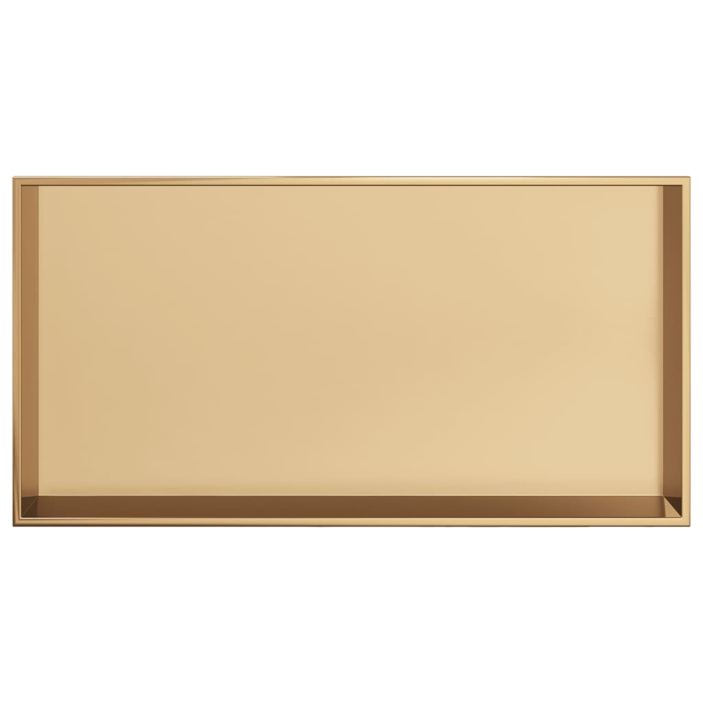 brusehylde 62x32x9 cm rustfrit stil børstet guldfarve