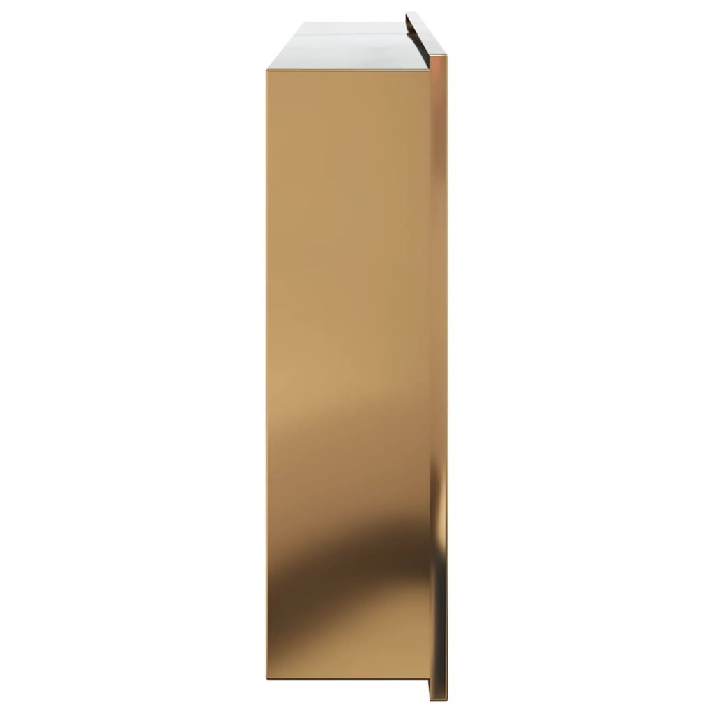 brusehylde 62x32x9 cm rustfrit stil børstet guldfarve