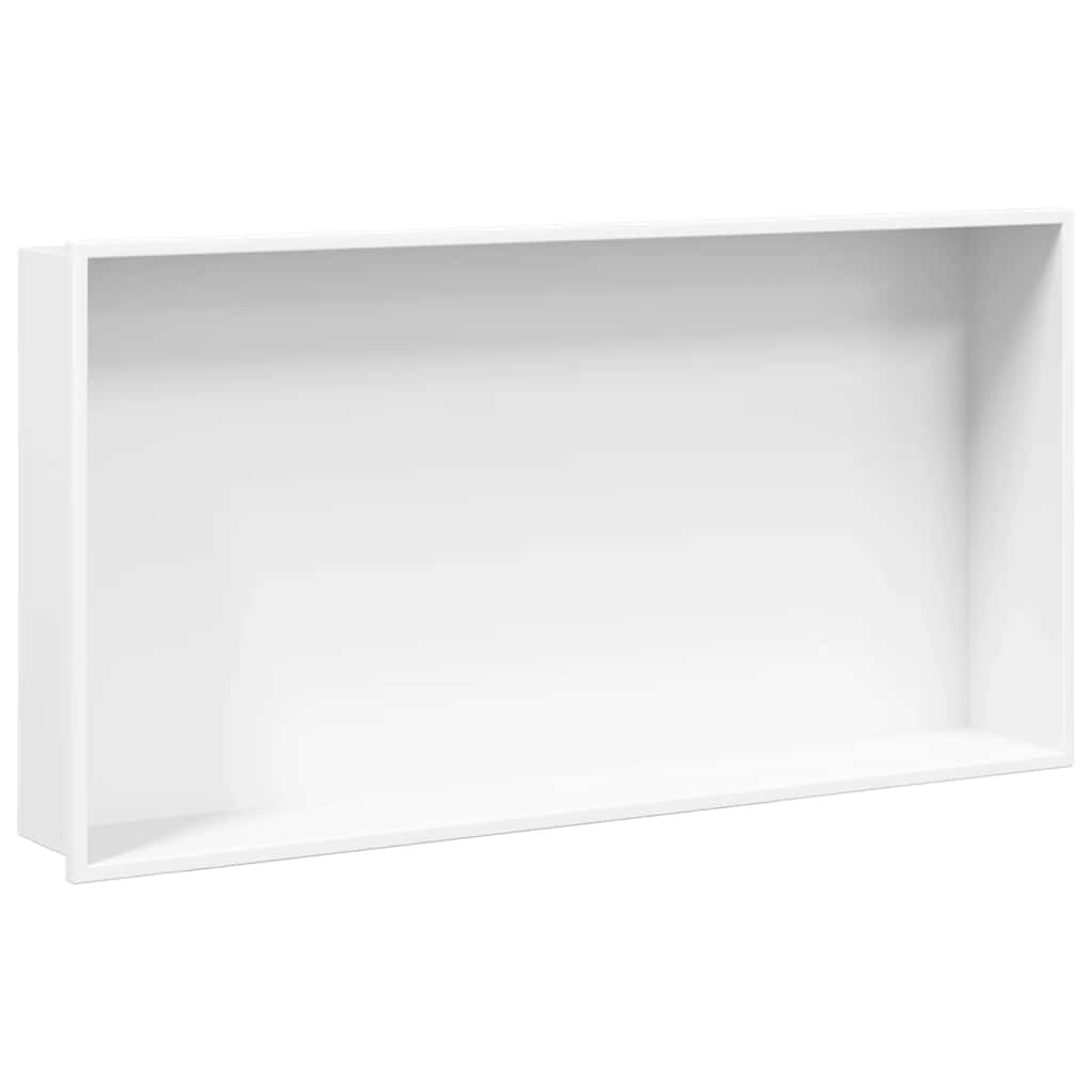 brusehylde 62x32x9 cm rustfrit stil børstet mat hvid