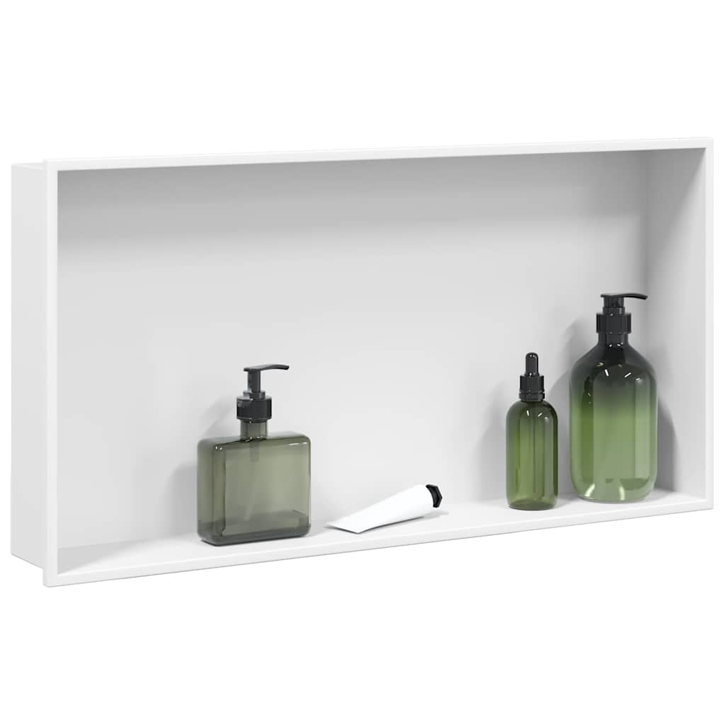 brusehylde 62x32x9 cm rustfrit stil børstet mat hvid