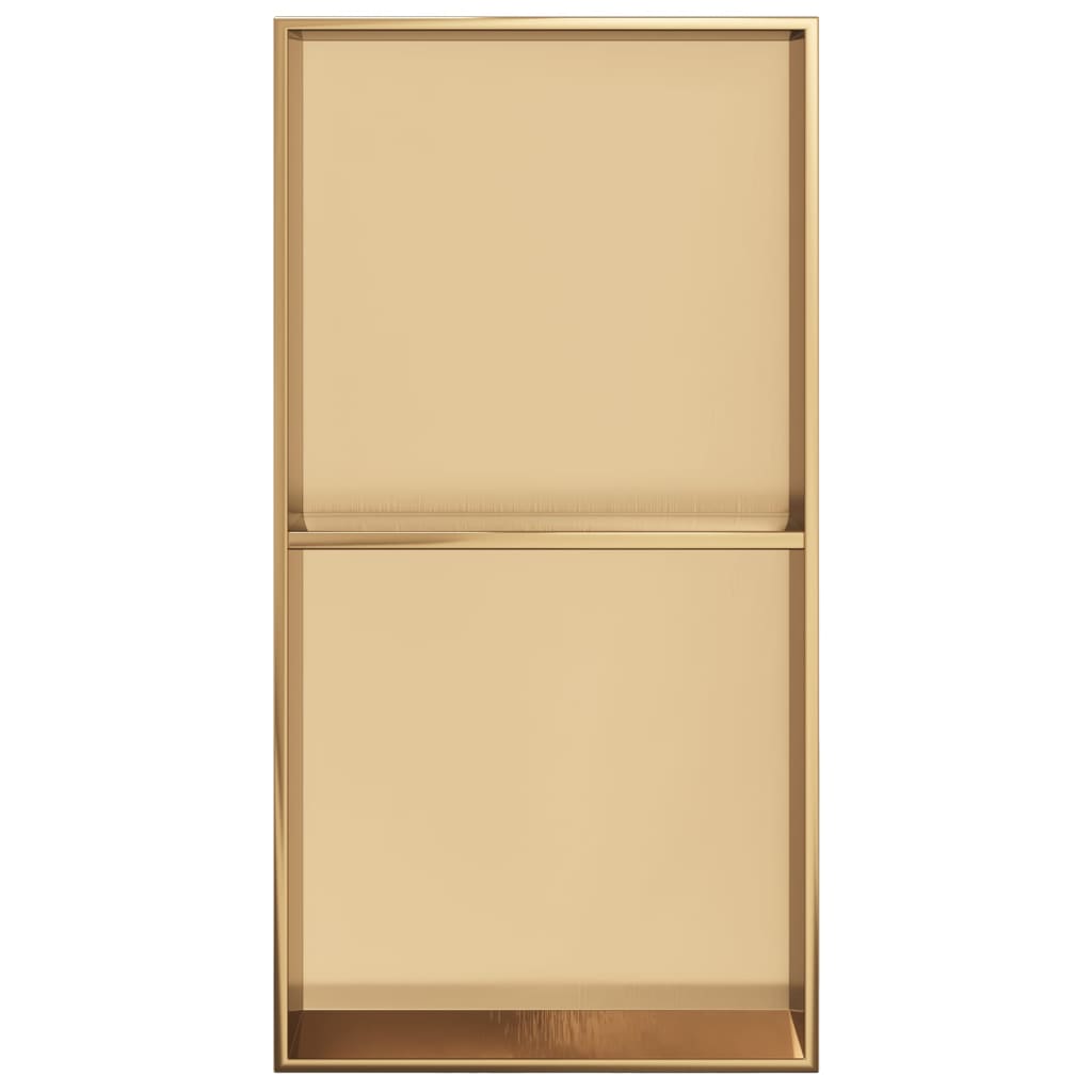 brusehylde 32x62x9 cm rustfrit stil børstet guldfarve